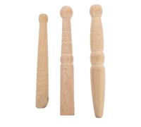 Outanaya Bâton de Massage en Bois 3 Pièces pour Acupression et Réflexologie Plantaire, Tiges Compactes Légères, Outil de Massage Manuel pour Détente à Domicile et Salons de Beauté