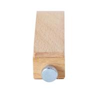 Outanaya Bloc de Ponçage Bois Triangulaire pour Support de Papier de Verre, Outil de Ponçage Artisanal en Bois Naturel, Compatible Papier de Verre Standard, pour Travail du Cuir