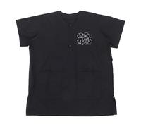 Outanaya Blouse de Toilettage Imperméable pour Chiens et Chats, Tissu Polyester Anti-Statique et Résistant aux Poils, pour Salon de Toilettage Noir, Taille M