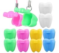 Outanaya Boîte à Dents de Lait pour Tout-petit 12 Pièces, Boîte à Souvenirs de Dent Perdue Multicolore, Étui de Rangement Compact et Léger, Présent Bébé Garçons et Filles Style