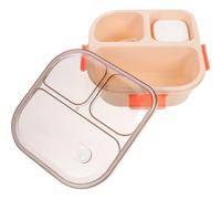 Outanaya Boîte à Lunch Compartimentée en Plastique Incassable 3 Compartiments 1100ml Récipient à Sauce 100ml, Étanche et Anti-odeur, pour Camping et Repas en Plein Air