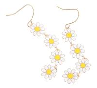 Outanaya Boucles D’Oreilles Marguerite à Crochet pour Femmes et Adolescentes Boucles D’Oreilles Pendantes Colorées Légères pour Fêtes et Usage Quotidien