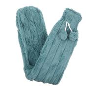 Outanaya Bouillotte D'hiver Portable en Caoutchouc Injection D'eau Chaude, Bande Longue en Peluche Isolante pour Abdomen et Cou, Chaleur Solide pour L'hiver