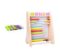 Outanaya Boulier en Bois Multifonctionnel Tableau Double Face pour Calcul et Dessin Éducatif Mathématique pour Garçon et Filles Apprentissage Précoce Cadre Portable et Léger