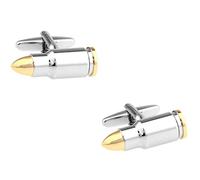 Outanaya Boutons de Manchette Homme, Lot de 2, Cuivre Argenté