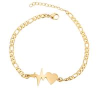 Outanaya Bracelet Femme Cœur Acier Titanium Léger Bijoux Mode pour Adolescentes Cadeau Créatif