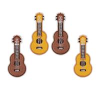 Outanaya Broche Ukulélé Brodée 4 Pièces Multicolore Nylon, Accessoire Mode Femme pour Costumes, Fêtes et Cérémonies Quotidiennes