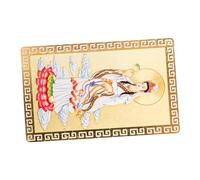 Outanaya Carte d'or Guanyin Amulette Bouddhiste en Alliage D'aluminium Magnésium Légère et Compacte, Facile à Transporter, Présent de Protection Feng Shui Traditionnelle