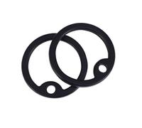 Outanaya Cercle de Silence en Silicone Noir pour Plaques d'Identification Chien, du Bruit et Protection des Bords, Lot de 12, Accessoire pour Fournitures pour Animaux