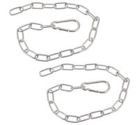 Outanaya Chaîne D'extension Métallique 2 Pcs pour Machine de Musculation, Accessoire pour Appareils de Fitness Applicables, Poignée à Fixation Solide, Adaptée aux Exercices de Triceps,