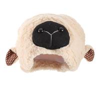 Outanaya Chapeau à Oreilles de Mouton en Peluche Beige Bonnet Moelleux à Forme de Petit Agneau Accessoire de Costume Cosplay et Photographie pour Soirées Déguisées Carnaval et Halloween