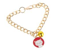 Outanaya Collier pour Chat et Chien en Chaîne d'or Pendentif Mignon, Réglable, Confortable et Décoratif en Résine et Fer, pour Fêtes d'animaux