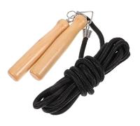 Outanaya Corde à Sauter Lestée à Poignée en Bois Corde D'entraînement D'endurance Résistante à L'usure sans Outils pour Sport Fitness et Exercice à Domicile