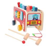 Outanaya Éducatif Bois pour Garçon Fille an Instrument de Percussion Coloré Éléphant Marteau Musical pour Motricité Fine et Coordination Main-œil