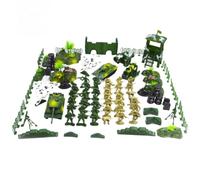 Outanaya Ensemble de Jeu Militaire 90 Pièces en Plastique Soldats, Tank, Avion pour Garçon et Filles, Éducation Militaire et Jeu D'imagination DIY Lors de Fêtes D'garçon et Filles