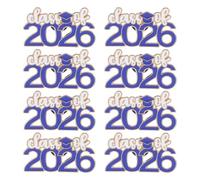 Outanaya Épingle Commémorative en Alliage de Zinc Bleu, Design Élégant 8pcs Éléments Classiques pour Remise des Diplômes 2026 pour Célébrations de Graduation