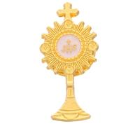 Outanaya Épingle de Première Communion Broche Calice Croix Catholique Élégante en Alliage de Zinc Or pour Occasions Spéciales et Souvenirs Religieux