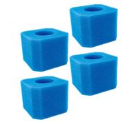 Outanaya Éponges de Filtre de Piscine Carrées Bleues 4 Pièces pour Accessoires Spa de Nage Filtration et Solide Élimination des Impuretés