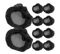 Outanaya Filets à Cheveux de Ballet Noirs en Tissu Respirant pour Danseuses, 10 Pièces, Couverture de Chignon pour Groupes de Danse