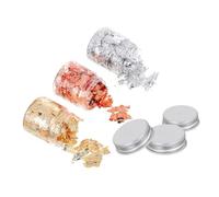 Outanaya Flocons de Or pour Ongles DIY Décorations Brillantes Autocollantes Flocons Pailletés Accessoires Nail Art pour Fêtes et Usage Quotidien
