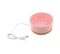 Outanaya Gamelle Chauffante USB pour Chat 350 ML Petit Modèle Rose, Bol d'eau Thermique pour Animaux D'intérieur et Extérieur, Abreuvoir Électrique Anti-Gel pour Hydratation Sécurisée