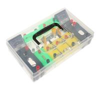 Outanaya Kit Pédagogique D’électricité pour Collège Boîte Expérimentale Électrique Compacte Fournitures Expérimentales et Outils Pédagogiques de Physique, Matériel Couleur