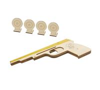 Outanaya Lance-élastiques en Bois pour Garçon et Filles Classique en Bois Beige Jeu de Tir pour Garçons Matériel Solide et Caoutchouc pour Jeux D'équipe