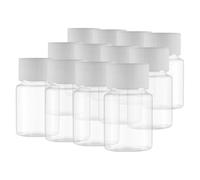 Outanaya Lot de 12 Flacons en Plastique Transparent 30ml pour Rangement Remède avec Bouchon à Vis, Facile à Manipuler et Observation Rapide du Contenu