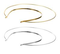 Outanaya Lot de 2 Bandeaux Mariage Double Couronne en Alliage Doré et Argenté, Diadème de Mariée Élégant pour Fête, Bijoux de Tête Brillants Adaptés aux Coiffures Festives et Cérémonies