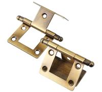 Outanaya Lot de 2 Charnières Solides en Fer 23 Mm pour Meubles, Charnières de Porte D’armoire sans Rainurage, Adaptées pour Portes en Bois, Dispositif de Fermeture Pratique pour Armoires