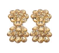 Outanaya Lot de 2 Clips Décoratifs pour Chaussures à Nœud Doré en Strass Transparents - Boucles Amovibles pour Chaussures Plates Talons - Accessoires Scintillants pour Mariage,