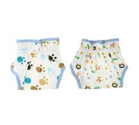 Outanaya Lot de 2 Couches-culottes en Coton Réutilisables pour Bébé, Absorbantes et Respirantes, pour L'apprentissage la Propreté Toute L'année