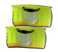 Outanaya Lot de 2 pare-soleil en maille haute visibilité pour casque de protection solaire réfléchissant Chapeau de soleil Chapeau rigide Protection solaire Chapeau d'été Chapeau réfléchissant