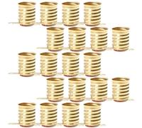 Outanaya Lot de 20 Douilles de Lampe E10 en Cuivre Surface Lisse et Épaisseur Uniforme, Porte-ampoule Mini pour Réparation ou Remplacement de Lampes de Bureau