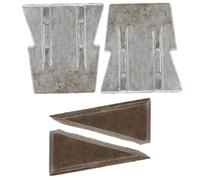 Outanaya Lot de 4 Coins Métalliques pour Hache en Fer Manche en Bois, Accessoires pour Installation et Outillage Menuiserie