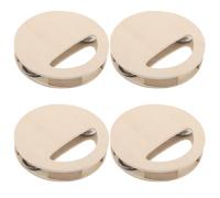 Outanaya Lot de 4 Hochets en Bois Non Peint pour Garçon et Filles, Instrument de Percussion à Secouer, Kit DIY Peinture Montessori, Sensoriel et Créatif, Dimensions Rondes Adaptées