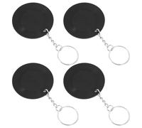 Outanaya Lot de 4 Porte-clés Disque Vinyle Décoratif en Abs, Mini Pendentifs Rétro, Accessoires pour Paquet à Main et Décoration Clé, Idées Présents Originales pour Amateurs de Musique