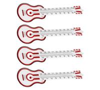 Outanaya Lot de 4 Thermomètres D’intérieur Rouges, Précision Analogique pour Guitare, Violoncelle et Usage Domestique, Thermomètre Mural Simple et Réutilisable, Appareil de Mesure