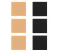 Outanaya Lot de 6 Protections Antidérapantes en Caoutchouc Noir et Caoutchouc Naturel, Coussinets Silencieux 6x6 Cm pour Remplacement Talons Hauts, Semelles Résistantes à L'usure