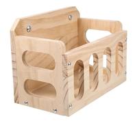 Outanaya Mangeoire pour Lapin en Bois Rack à Foin, Mangeoire Creuse Antivol et Anti-gaspillage, Accessoire pour Cage à Petit Animal, Adapté pour Lapins, Chinchillas et Hamsters