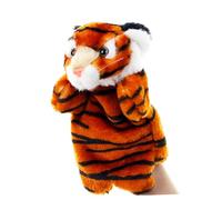 Outanaya Marionnette à Main Tigre en Peluche Café, D’Histoire Interactif pour Garçon et Filles, Accessoire de Jeu de Rôle Familial, Marionnette Conteuse pour Activités Pédagogiques
