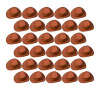 Outanaya Mini Chapeaux Cowgirl Chocolat 30 Pièces Décorations Mini Chapeau pour Poupée Accessoires Fête Western Décor Gâteau Cowboy pour Loisirs Créatifs