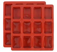 Outanaya Mini Moule à Gâteau en Silicone 2pcs Antiadhésif et Résistant pour Chocolat et Pudding, pour Pâtisserie et Fêtes en Boutique
