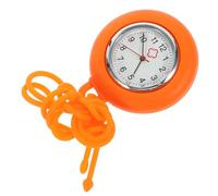 Outanaya Montre Verre Résistant Ronde Infirmière en Silicone Orange Pratique et Décorative pour Surveillance Médicale et Usage Quotidien des Professionnels de Santé