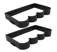 Outanaya Moule pour Bordure de Jardin en PVC Noir Réutilisable et Résistant aux Intempéries, Kit 2pcs pour DIY Jardin et Création de Bordures Classiques et Modernes
