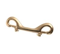 Outanaya Mousqueton Sécurisée et Robuste à Double Extrémité Double en Laiton Or pour Paquet et Colliers de Chien, pour Dressage et Voyage