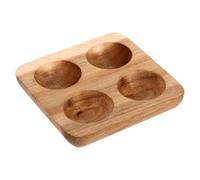 Outanaya Organisateur d'œufs en bois d'acacia avec 4 compartiments - Support à œufs pour armoire réfrigérante et comptoir de cuisine - Rangement œufs polyvalent et élégant - Marron