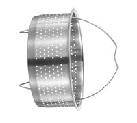 Outanaya Panier à Vapeur en Acier Inoxydable 304 Rond Compact Poignée, Insert pour Cuiseur Vapeur pour Légumes et Pommes de Terre, Cuisson Saine sans Résidu