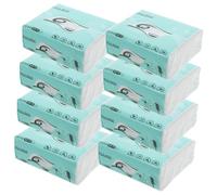 Outanaya Papier Mouchoir en Papier Blanc 8pcs Design Épais à Trois Couches, Résistant Nettoyage Toilette Wc et Démaquillage