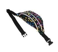 Outanaya Paquet Banane Femme Noir en Tissu PU, Pochette Extérieure à Double Zip, Bandoulière Réglable, Paquet de Loisirs Multifonction pour Voyage, Shopping et Quotidien